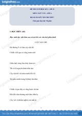 Đề thi học kì 1 Văn 6 Kết nối tri thức - Đề số 15